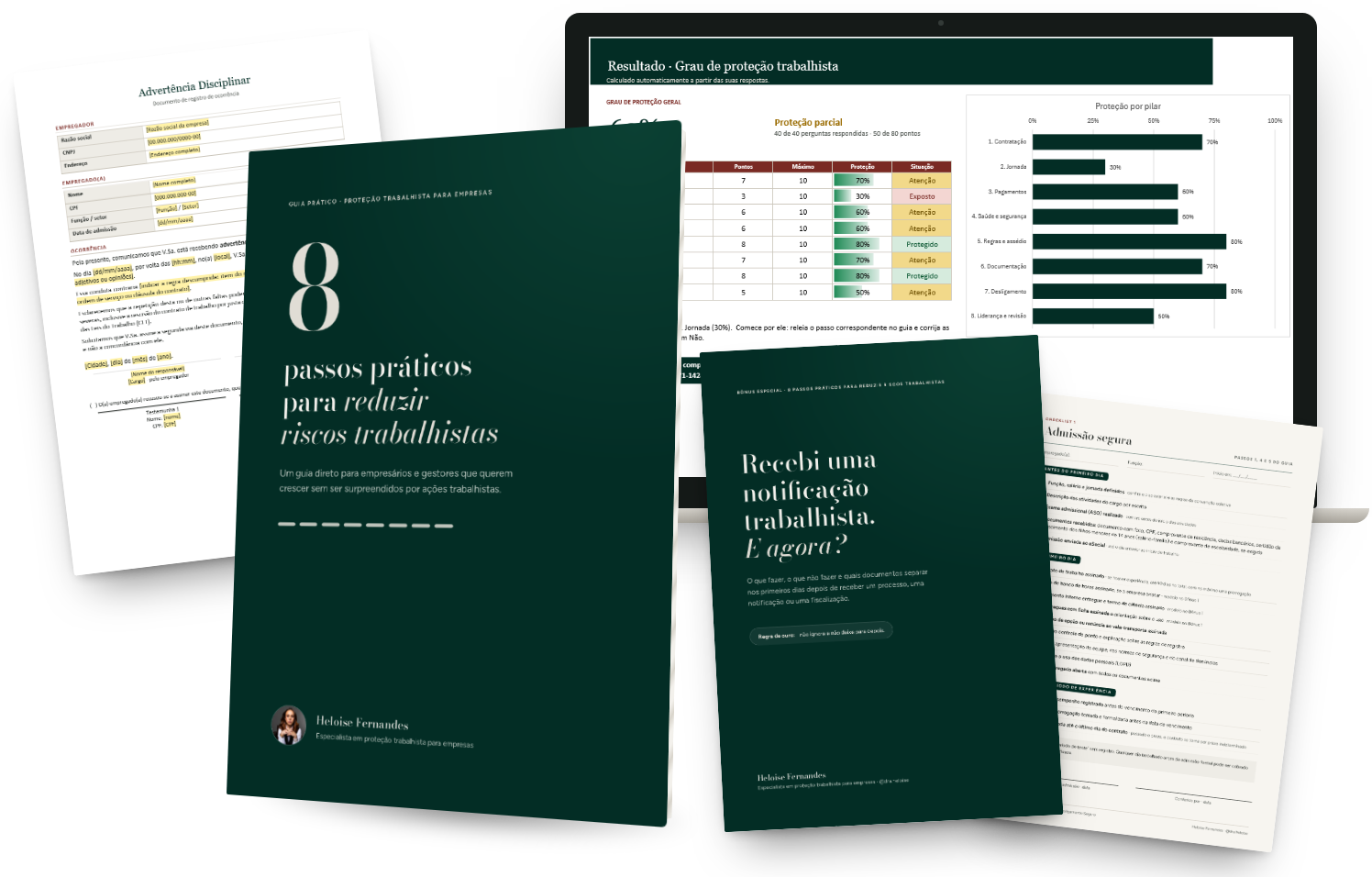 Guia 8 passos práticos com os bônus: modelos de documentos, checklists, planilha de autoavaliação e guia de notificação